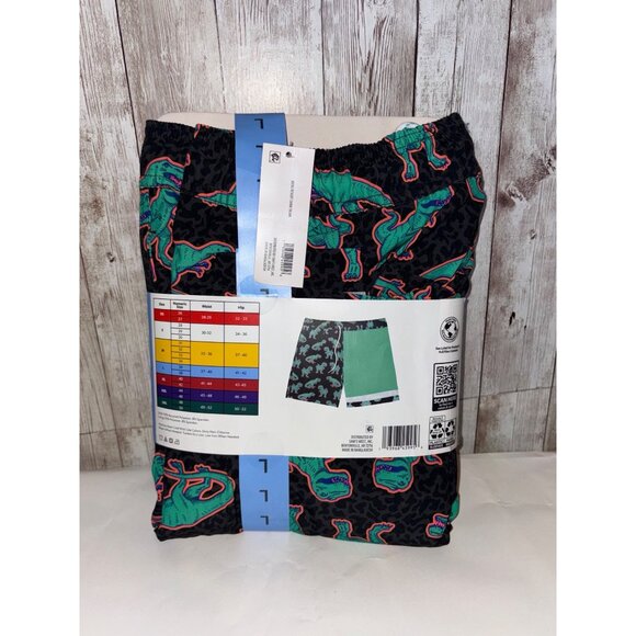 Members Mark Men's Swim Trunk Quick Dry UPF 50 Stretch Built-In Liner Dinosaur - Picture 4 of 6